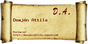 Demjén Attila névjegykártya